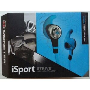 Monster iSport Strive Blue In-Ear Headphones with Controltalk